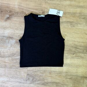 Zara Black Crop Top